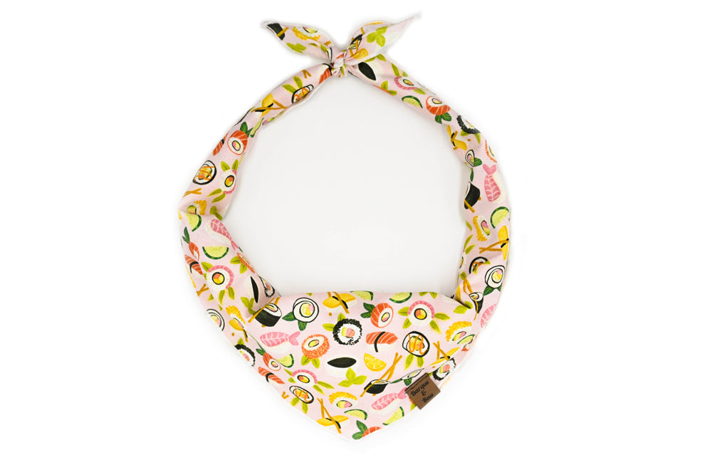 Sushi-Me Pink Pet Bandana