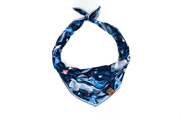 Bioluminescence Aquatic Under the Sea Blue Bandana